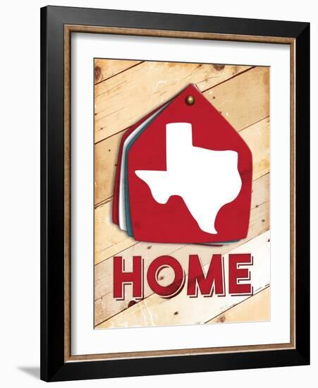 Texas Home Swatch-Jace Grey-Framed Art Print