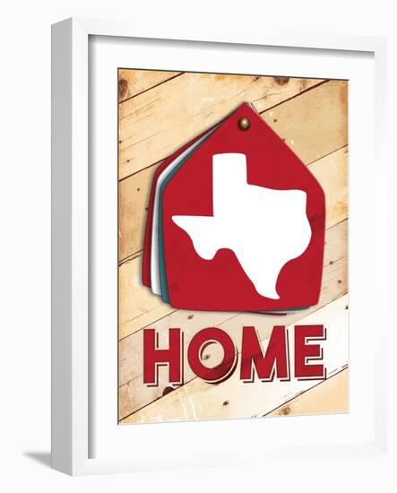 Texas Home Swatch-Jace Grey-Framed Art Print