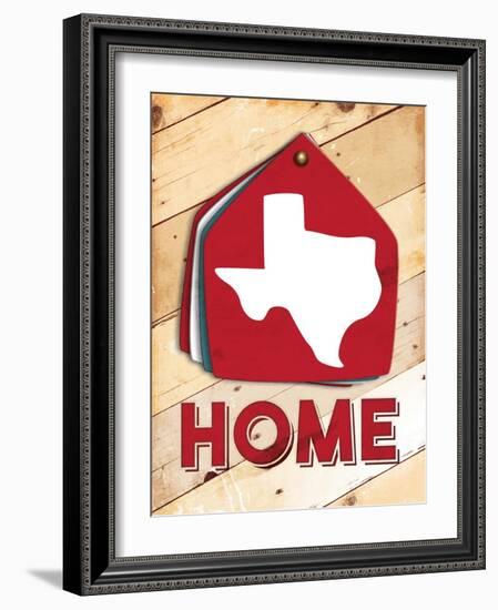 Texas Home Swatch-Jace Grey-Framed Art Print