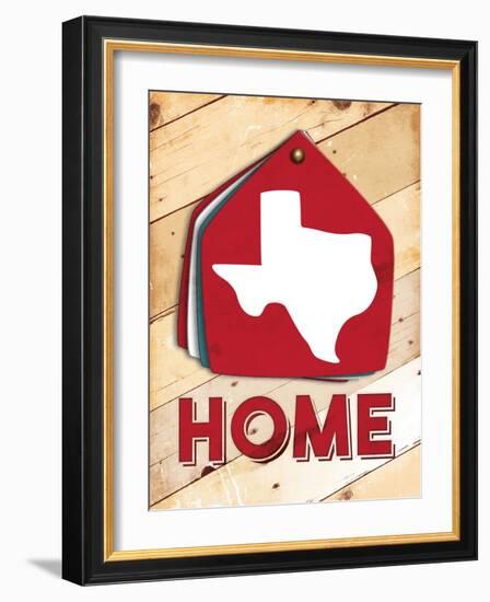 Texas Home Swatch-Jace Grey-Framed Art Print