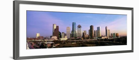 Texas, Houston, Twilight-null-Framed Photographic Print