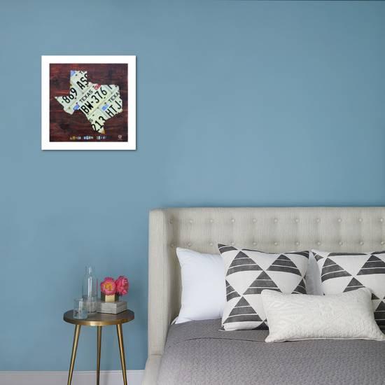 Texas License Plate Map Large Giclee Print By Design Turnpike Art Com
