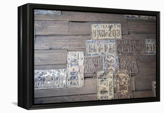 Texas License Plates, Wall Art, Gruene Hall, Gruene, Texas, Usa-Jim Engelbrecht-Framed Premier Image Canvas