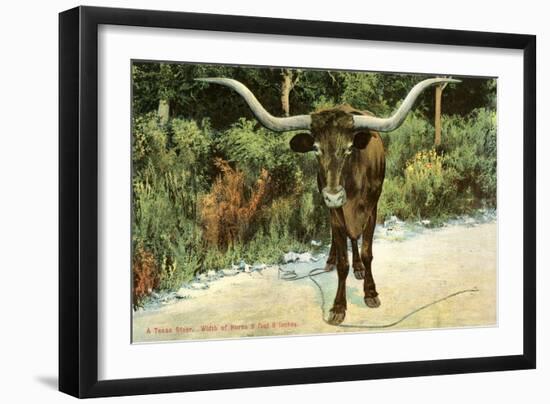 Texas Longhorn-null-Framed Art Print