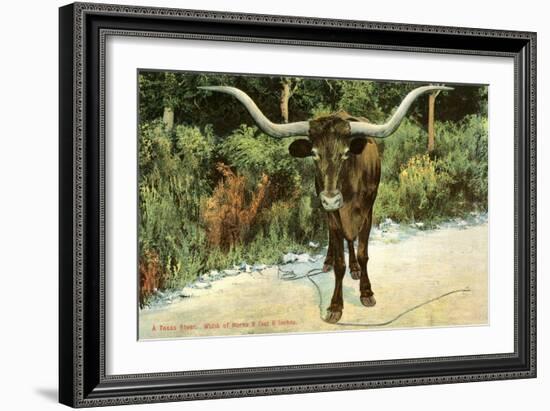 Texas Longhorn-null-Framed Art Print