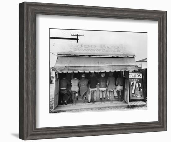 Texas: Luncheonette, 1939-Russell Lee-Framed Photographic Print