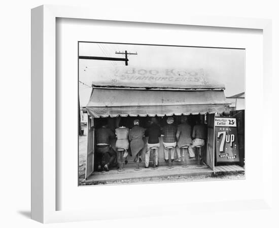 Texas: Luncheonette, 1939-Russell Lee-Framed Photographic Print