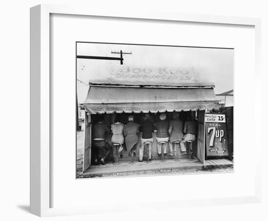 Texas: Luncheonette, 1939-Russell Lee-Framed Photographic Print