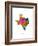 Texas Map-Michael Tompsett-Framed Art Print