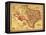 Texas - Panoramic Map-Lantern Press-Framed Stretched Canvas