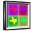 Texas Pop Art Map 2-NaxArt-Framed Art Print