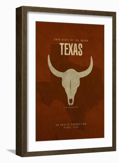 Texas Poster-David Bowman-Framed Giclee Print