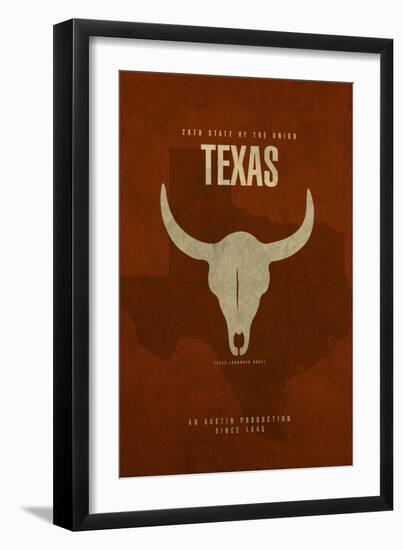 Texas Poster-David Bowman-Framed Giclee Print