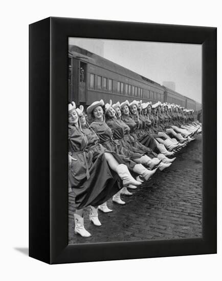 Texas Rangerettes Performing During Inauguration Festivities for Dwight D. Eisenhower-Hank Walker-Framed Premier Image Canvas