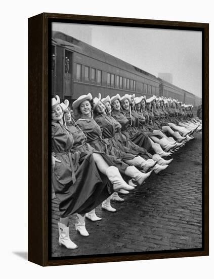 Texas Rangerettes Performing During Inauguration Festivities for Dwight D. Eisenhower-Hank Walker-Framed Premier Image Canvas