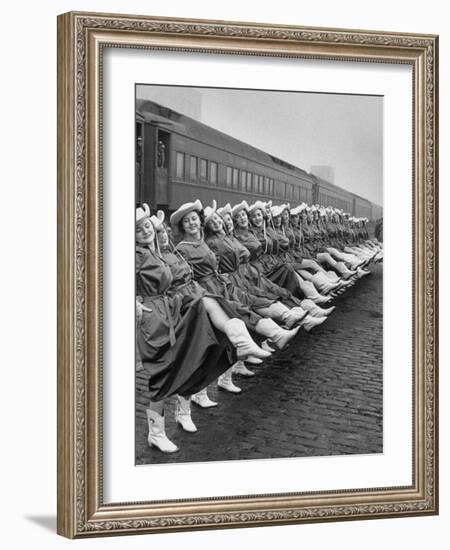 Texas Rangerettes Performing During Inauguration Festivities for Dwight D. Eisenhower-Hank Walker-Framed Photographic Print