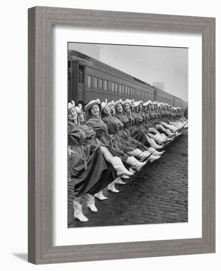 Texas Rangerettes Performing During Inauguration Festivities for Dwight D. Eisenhower-Hank Walker-Framed Photographic Print