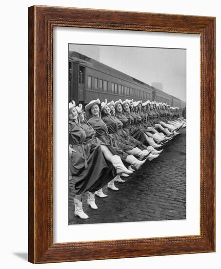 Texas Rangerettes Performing During Inauguration Festivities for Dwight D. Eisenhower-Hank Walker-Framed Photographic Print