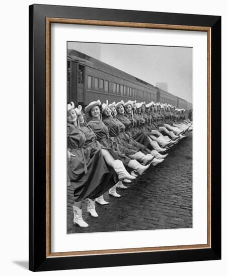 Texas Rangerettes Performing During Inauguration Festivities for Dwight D. Eisenhower-Hank Walker-Framed Photographic Print