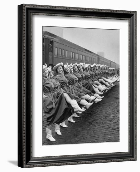 Texas Rangerettes Performing During Inauguration Festivities for Dwight D. Eisenhower-Hank Walker-Framed Photographic Print