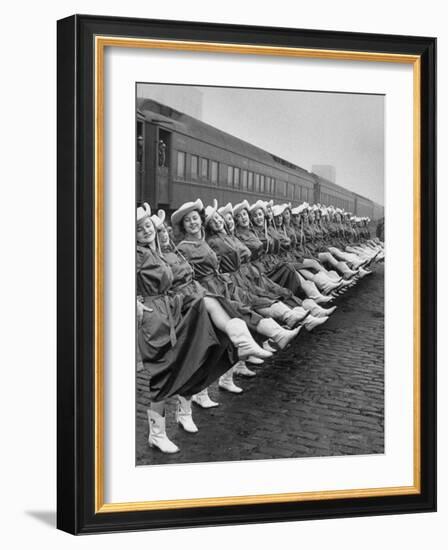 Texas Rangerettes Performing During Inauguration Festivities for Dwight D. Eisenhower-Hank Walker-Framed Photographic Print