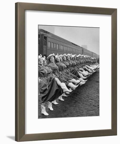 Texas Rangerettes Performing During Inauguration Festivities for Dwight D. Eisenhower-Hank Walker-Framed Photographic Print