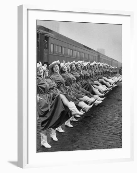 Texas Rangerettes Performing During Inauguration Festivities for Dwight D. Eisenhower-Hank Walker-Framed Photographic Print