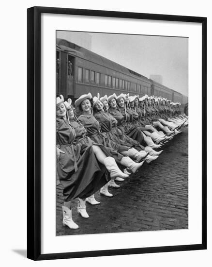 Texas Rangerettes Performing During Inauguration Festivities for Dwight D. Eisenhower-Hank Walker-Framed Photographic Print