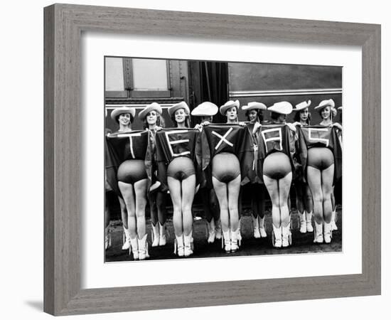 Texas Rangerettes Performing During Inauguration Festivities for Dwight D. Eisenhower-Hank Walker-Framed Photographic Print