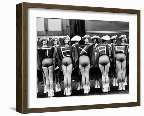 Texas Rangerettes Performing During Inauguration Festivities for Dwight D. Eisenhower-Hank Walker-Framed Photographic Print