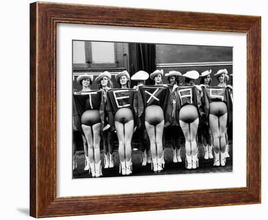 Texas Rangerettes Performing During Inauguration Festivities for Dwight D. Eisenhower-Hank Walker-Framed Photographic Print