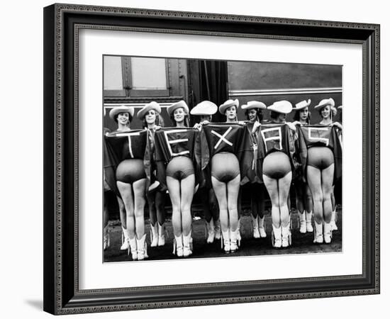 Texas Rangerettes Performing During Inauguration Festivities for Dwight D. Eisenhower-Hank Walker-Framed Photographic Print