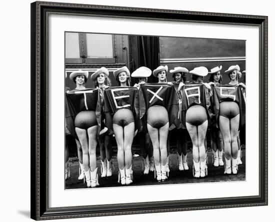 Texas Rangerettes Performing During Inauguration Festivities for Dwight D. Eisenhower-Hank Walker-Framed Photographic Print