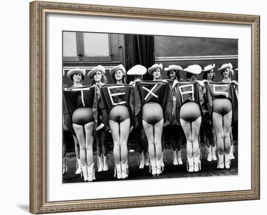 Texas Rangerettes Performing During Inauguration Festivities for Dwight D. Eisenhower-Hank Walker-Framed Photographic Print