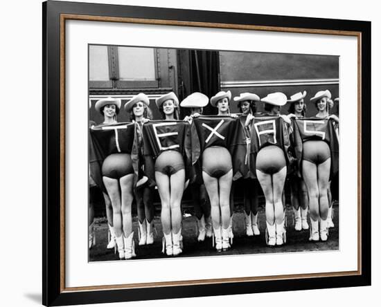 Texas Rangerettes Performing During Inauguration Festivities for Dwight D. Eisenhower-Hank Walker-Framed Photographic Print