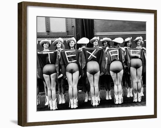 Texas Rangerettes Performing During Inauguration Festivities for Dwight D. Eisenhower-Hank Walker-Framed Photographic Print