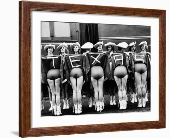 Texas Rangerettes Performing During Inauguration Festivities for Dwight D. Eisenhower-Hank Walker-Framed Photographic Print