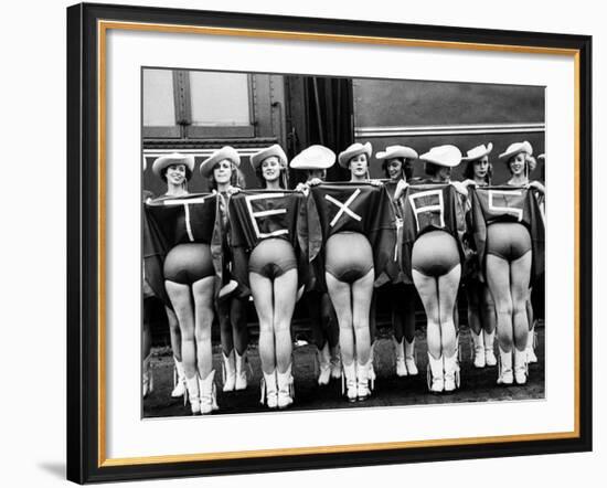 Texas Rangerettes Performing During Inauguration Festivities for Dwight D. Eisenhower-Hank Walker-Framed Photographic Print