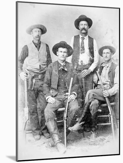 Texas Rangers Armed with Revolvers and Winchester Rifles, 1890 (B/W Photo)-American Photographer-Mounted Giclee Print