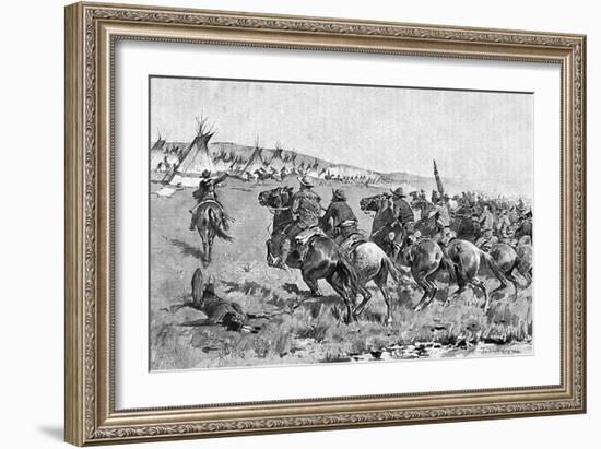 Texas Rangers Attack-Frederic Sackrider Remington-Framed Art Print