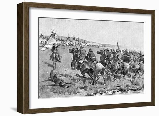 Texas Rangers Attack-Frederic Sackrider Remington-Framed Art Print