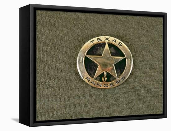 Texas Rangers Badge (Metal)-American-Framed Premier Image Canvas