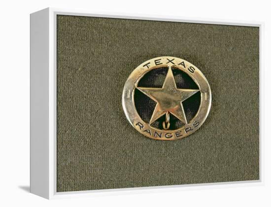 Texas Rangers Badge (Metal)-American-Framed Premier Image Canvas