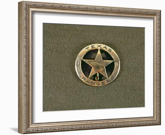 Texas Rangers Badge (Metal)-American-Framed Giclee Print