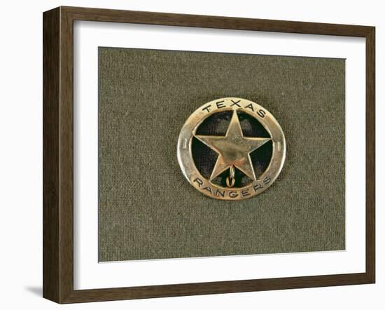 Texas Rangers Badge (Metal)-American-Framed Giclee Print