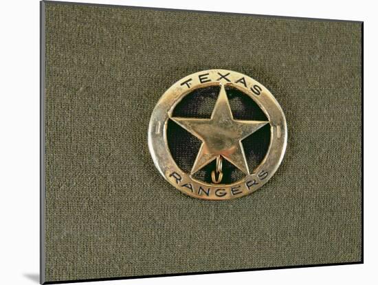 Texas Rangers Badge (Metal)-American-Mounted Giclee Print
