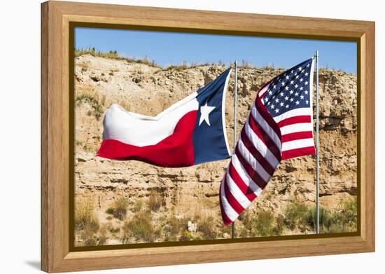 Texas. Route 66 west, Canyon, Palo Duro State Park and Canyon of the Prairie Dog Town-Alison Jones-Framed Premier Image Canvas