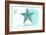 Texas - Starfish - Teal - Coastal Icon-Lantern Press-Framed Art Print