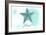 Texas - Starfish - Teal - Coastal Icon-Lantern Press-Framed Art Print