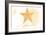 Texas - Starfish - Yellow - Coastal Icon-Lantern Press-Framed Art Print